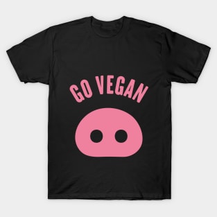 Go vegan pig T-shirt T-Shirt